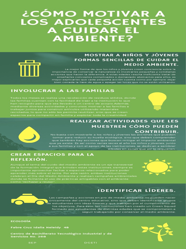 Motivar a Adolescentes en el Cuidado Ambiental | PDF | Residuos