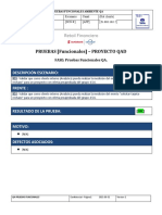 PRUEBAS (Funcionales) - PROYECTO QAD: Descripción Escenario