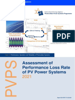 IEA PVPS T13 22 - 2021 Assessment of Performance Loss Rate of PV Power Systems Report