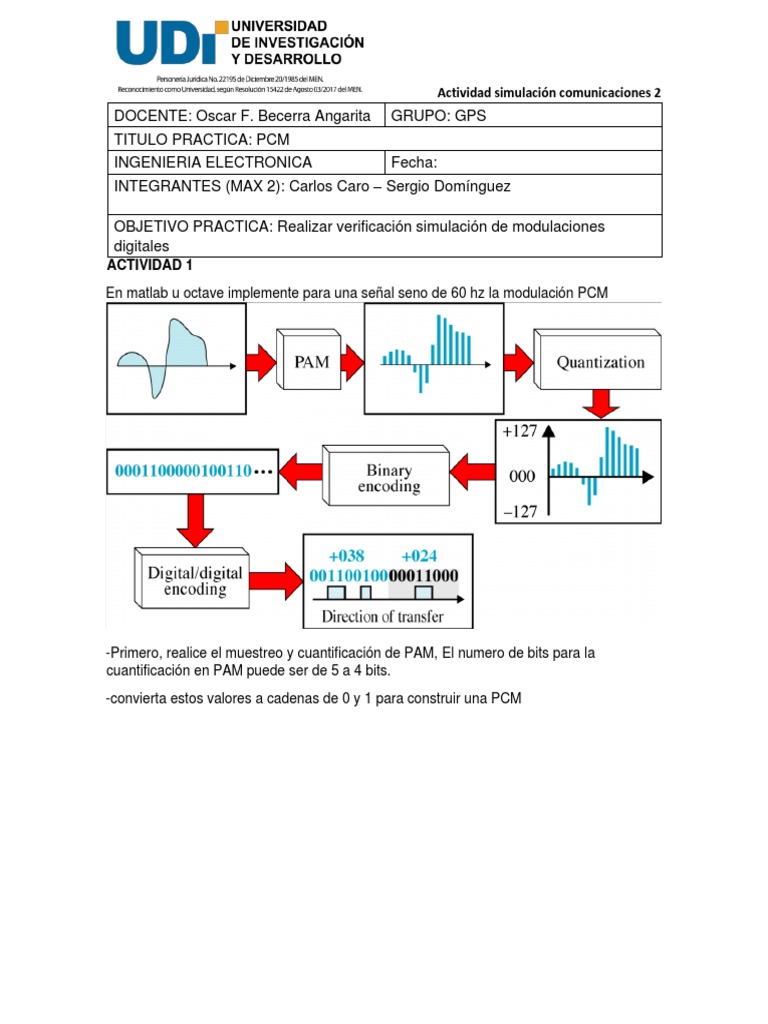 Simulación PCM en Matlab | PDF