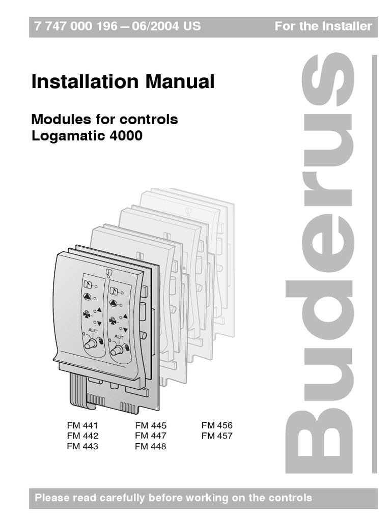 Logamatic 4000 Installation Manual | PDF | Electrical Connector ...