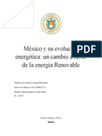 México y Su Evolución Energética: Un Cambio A Favor de La Energía Renovable.