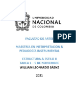 Tarea I Leonardo Sáenz Estructura & Estilo II