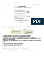 Lista de exercícios de gramática e interpretação de texto