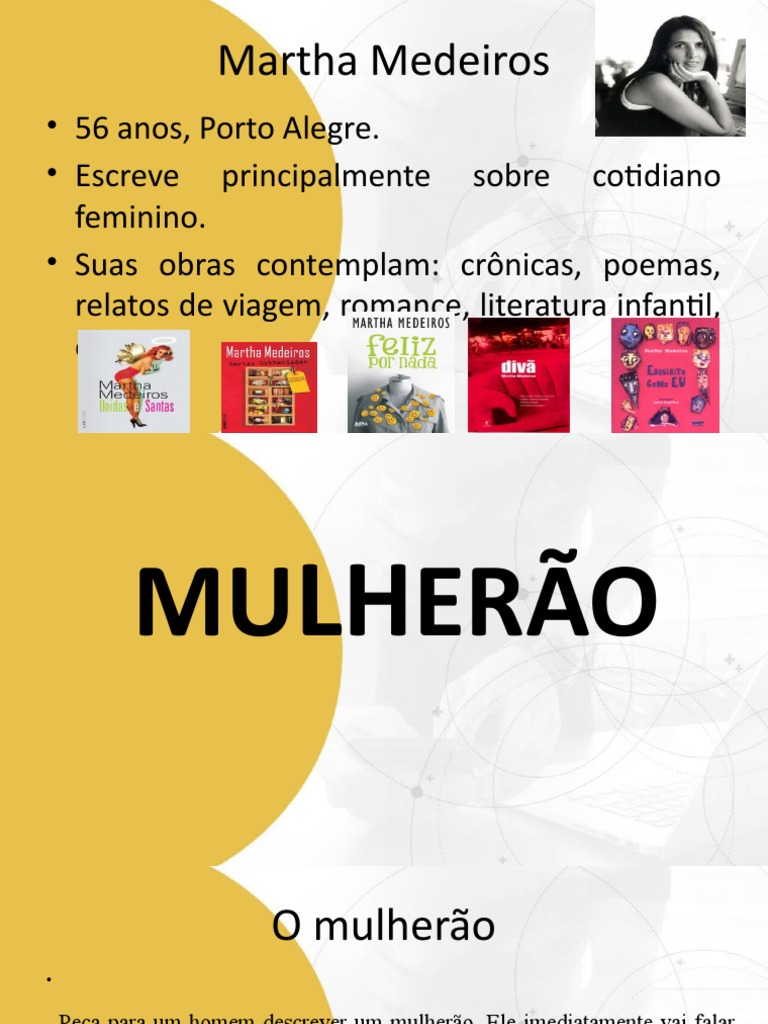 O Mulherão Segundo Martha Medeiros | PDF | Bem-estar