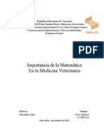 Importancia de La Matemática en La Medicina Veterinaria Listo