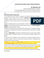 Apuntes sobre objeto de estudio, campo de acción y preguntas científicas