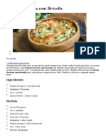 Quiche de Ricota Com Brócolis