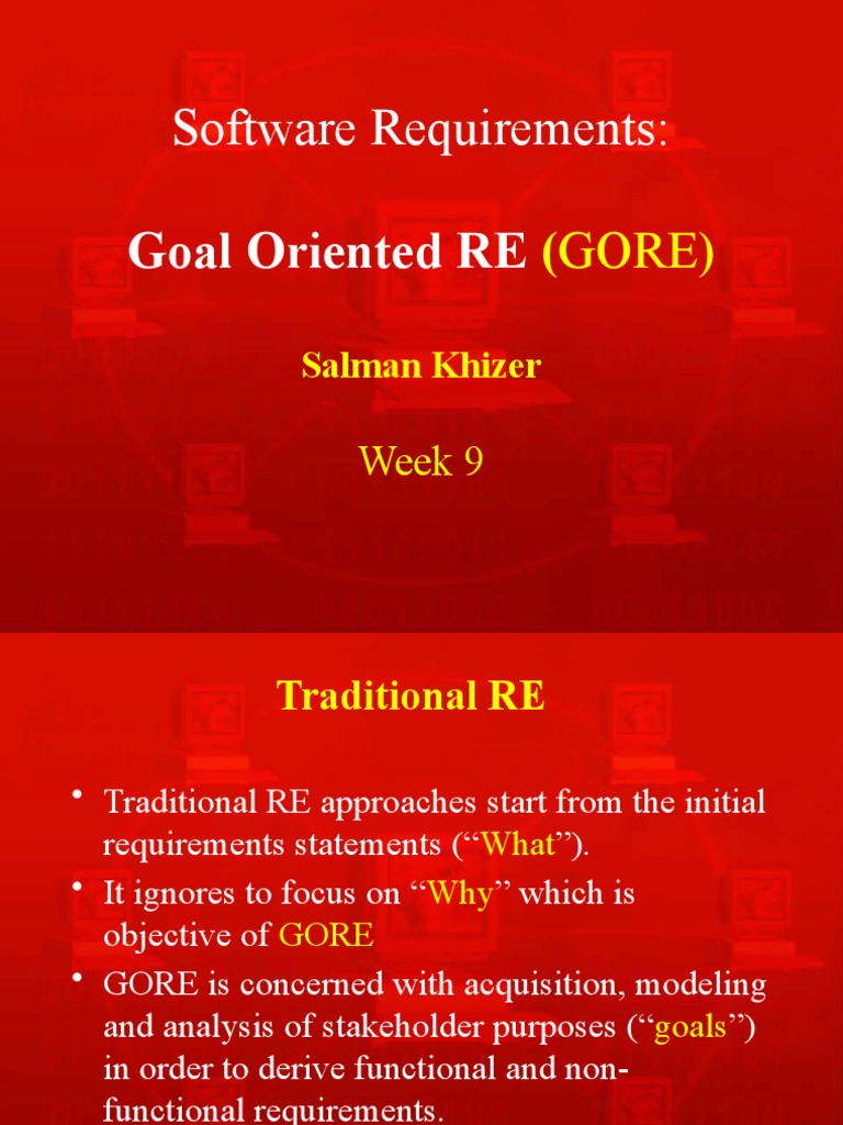 Software Requirements Goal Oriented RE PDF Goal Design