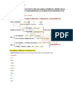 Análisis Morfológico de Palabras Simples, Derivadas, Compuestas y Parasintéticas (Ejercicios Resueltos)