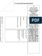 K-W-L Chart: Title: Are You Ready For Gap Year Adventure?