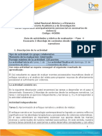 Guía de Actividades y Rúbrica de Evaluación – Unidades 8-9-10 - Paso 4 - Escenario 2 - Abordaje de Contextos Desde Los Enfoques Narrativos