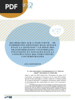 Les insécurités contemporaines et la “peur du