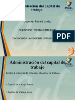 Administración Del Capital de Trabajo - Efectivo y Cuentas Por Cobrar