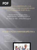 Atuação da Fisioterapia nas Síndromes Geriátricas (imobilidade