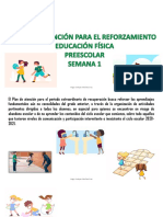 Plan de Reforzamiento Preescolar Educación Fisica