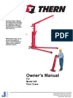 Thern Portable Floor Crane Manual JEC