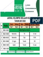 Jadwal Kelompok Belajar Kelas 3