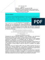 LEY 253 1996 MOVIMIENTOS TRANSFRONTERIZOS DE RESPEL Y ELIMINACION