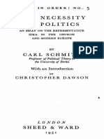 Carl Schmitt - The Necessity of Politics