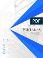 Portada de Word Color Azul y Blanco