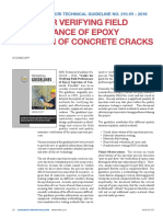 Guide for Verifying Field Performance of Epoxy Injection of Concrete Cracks