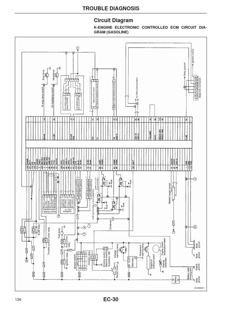KEngine Electronic Controlled Ecm Circuit Diagram (Gasoline) PDF