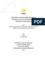 Pengaruh Variasi Model Pengaduk Terhadap Kualitas Biodiesel Dan Performa Mesin Diesel