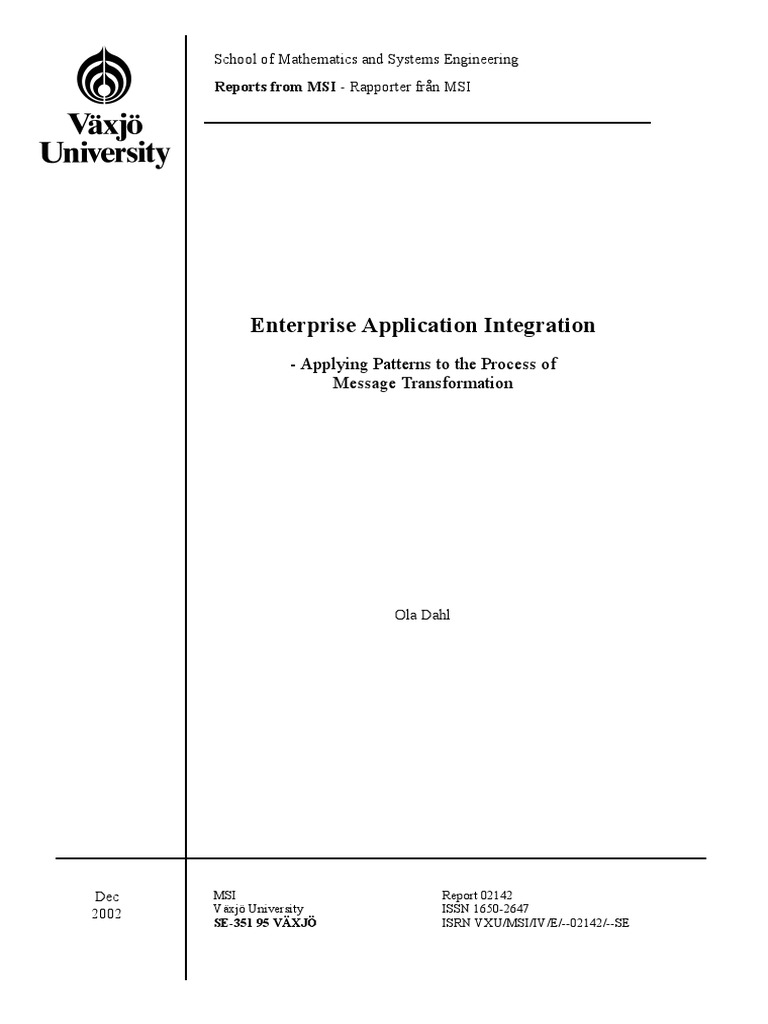 Enterprise Applicatoin Integration | PDF | Databases | Theory