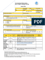 Lesson Plan: Corporación Universitaria Minuto de Dios Bachelor Program in English Language Teaching