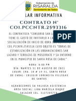 El Contratista Luis Fernando Ramirez Betancurt Informa A La Comunidad Que