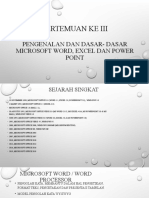 Pengenalan Dan Dasar - Dasar Microsoft WORD, Excel