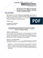 Proyecto de Ley 5186 Rmodifica Art. Del Estututo de La Derrama y Faculta El Retiro de Fondos