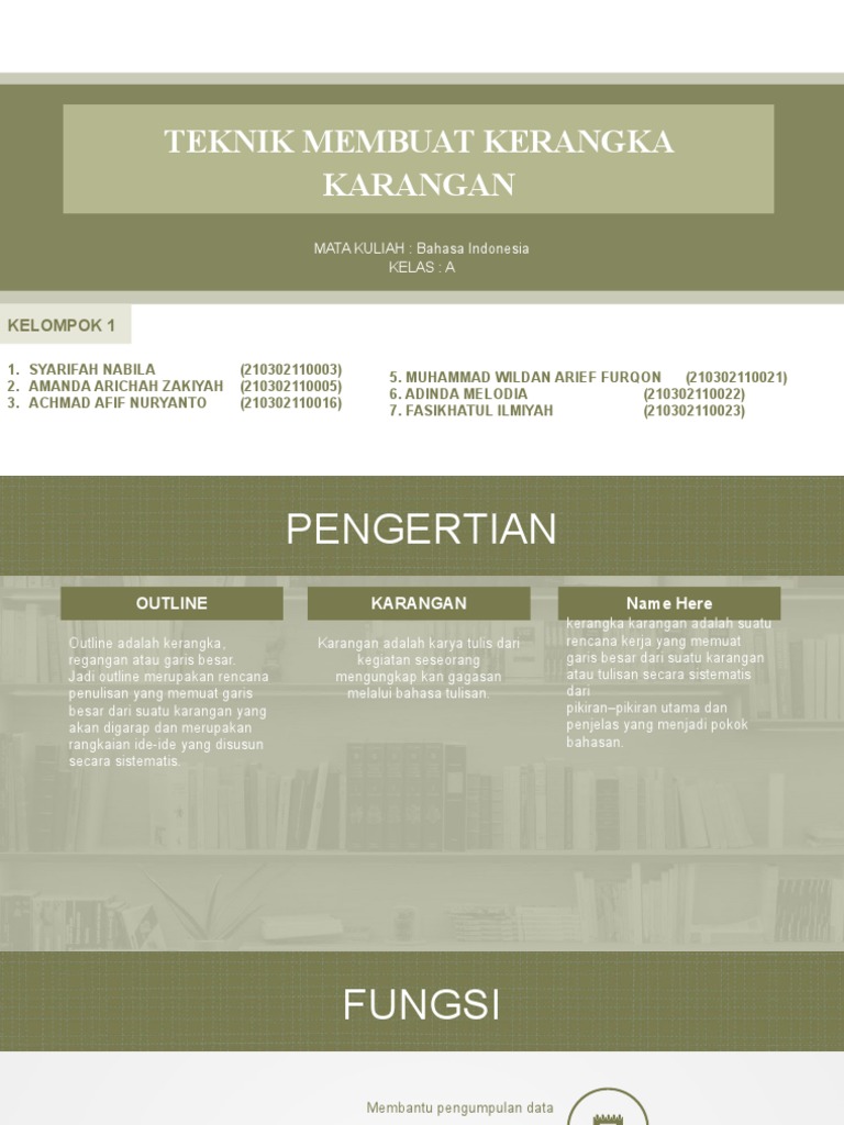 Teknik Penyusunan Kerangka Karangan | PDF