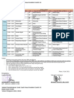 Jadwal Pembelajaran Jarak Jauh Masa Pandemi Covid - 2021 - 2022