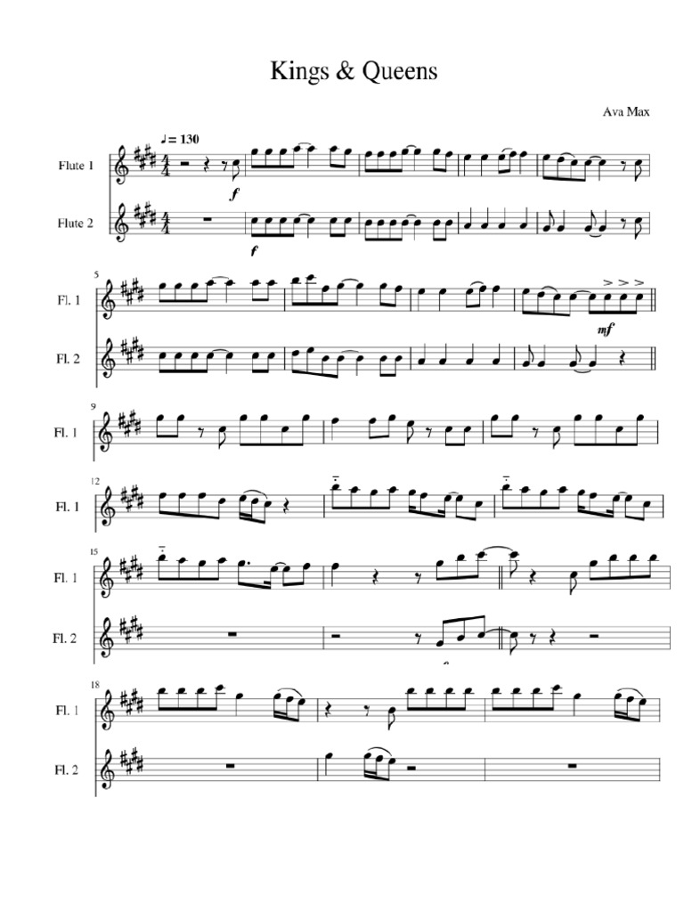 Duo Flauta Ava Kings and Queens PDF