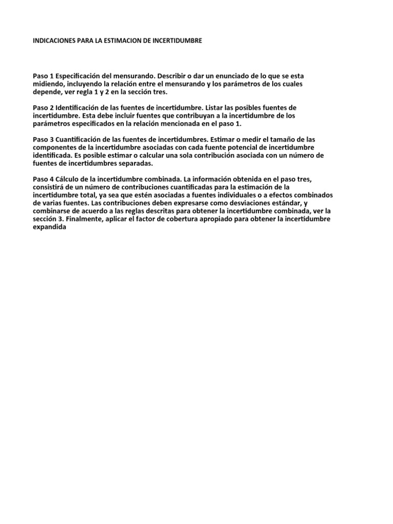 Estimación de Incertidumbre en Mediciones | PDF | Incertidumbre ...