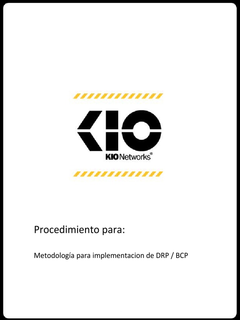Metodología para BCP y DRP | PDF | Instituto Nacional de Estándares y ...