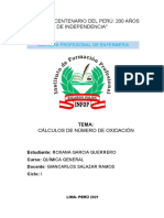 Calcular El Numero de Oxidacion