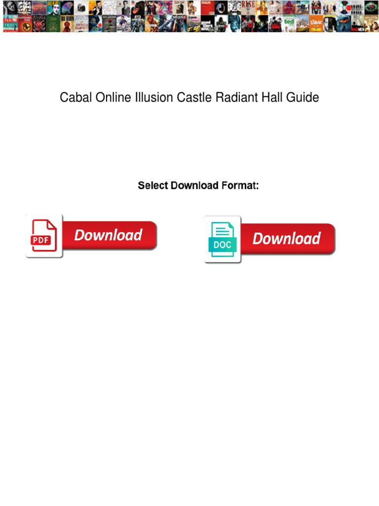 Cabal Online Illusion Castle Radiant Hall Guide Pdf