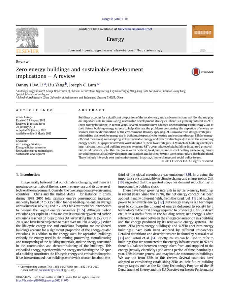 Zero Energy Buildings: A Review of Strategies | PDF | Solar Energy ...