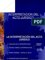 INTERPRETACION Del ACTO JURIDICO