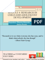 Module 4 Research in Child and Adolescent Development