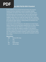 Purpose of The ANSI/TIA/EIA-569-B Standard: Abbreviations