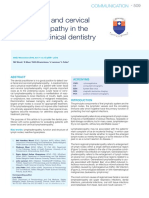 Lower Facial and Cervical Lymphadenopathy in The Context of Clinical Dentistry