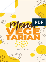 Menu Vegetarian 1400 Kcal