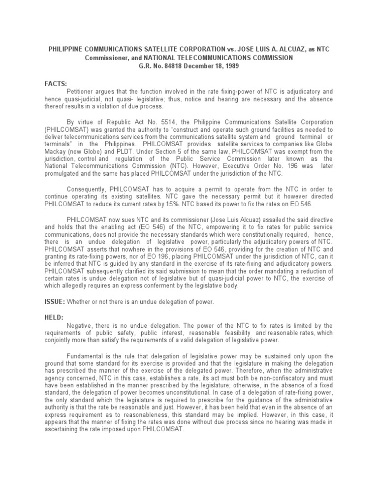 NTC Rate Fixing Authority Explained | PDF | Justice | Public Sphere