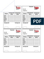 Pick-Up Form Pick-Up Form