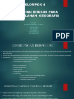 Kebutuhan Khusus pada Lingkungan Berpolusi, Dataran Tinggi dan Rendah, serta Radiasi