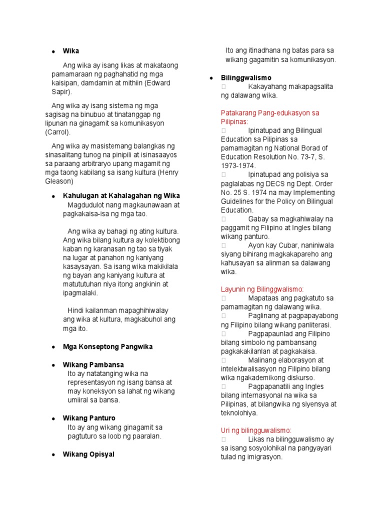 Wika | PDF